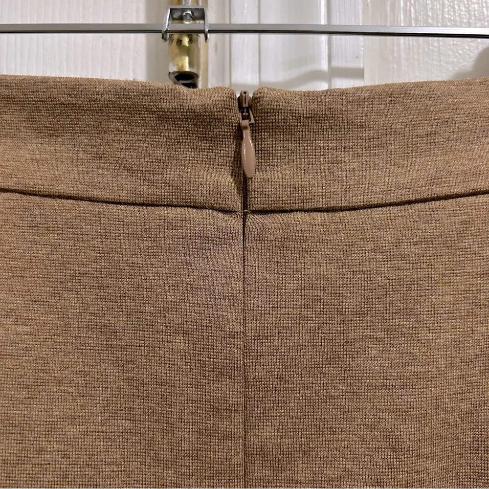 Trina Turk Mid-Length Tan Skirt with Built-in Lining and Pockets, Size 4 EUC